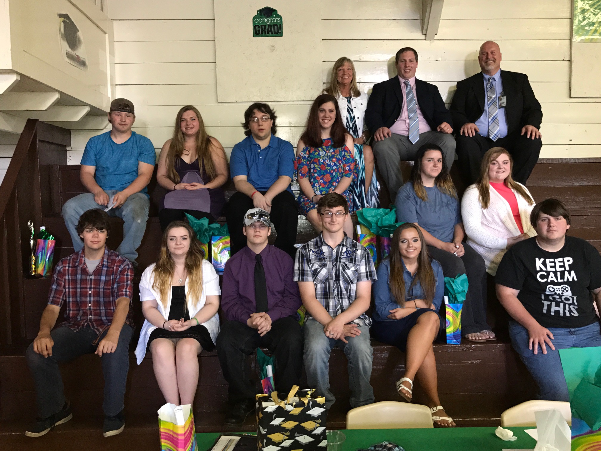 Burket 2017 Graduating Class. Front row left to right: Devin Robinson, Angie Denton, Brent Hyde, Timothy Mollette, Jenny Wadkins, Josie Forney, Patricia Rudolph, Dale Wallace Back row left to right: Braxton Mollett, Abby Poe, Dewey Gayheart, Katherine Heckman, Staff Member Angela Woodward, Instructor Micah Lukens, TVHS Assistant Principal Jon Hutton Not pictured: Angel Howe, Riley Reichard, Christian Nine, Alexis Shelpman, Amanda Shepherd