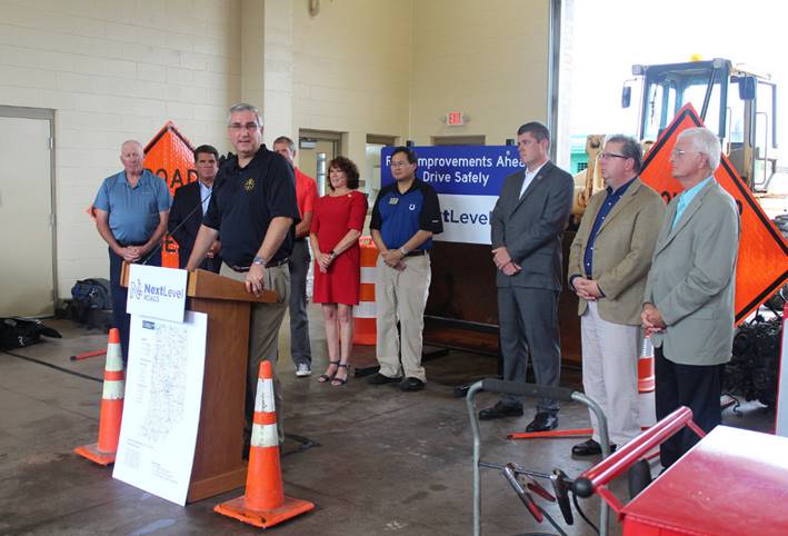 Thumbnail for the post titled: Gov. Holcomb Announces Construction Plan for First Five Years of Indiana’s ‘Next Level Roads’ Initiative