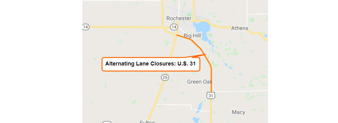 Thumbnail for the post titled: U.S. 31 to have lane closures for resurfacing Aug. 31 – early Nov. 2020