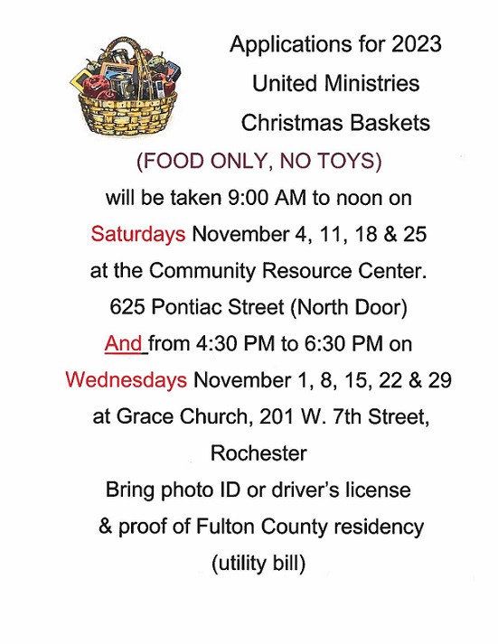 Applications for 2023 United Ministries Christmas Baskets - Fulton ...